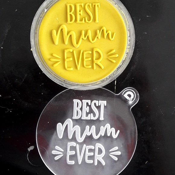 Special Mother's Day Acrylic Outbosser Fondant Stamps For Cakes & Cupcakes. - Picture 9 of 15